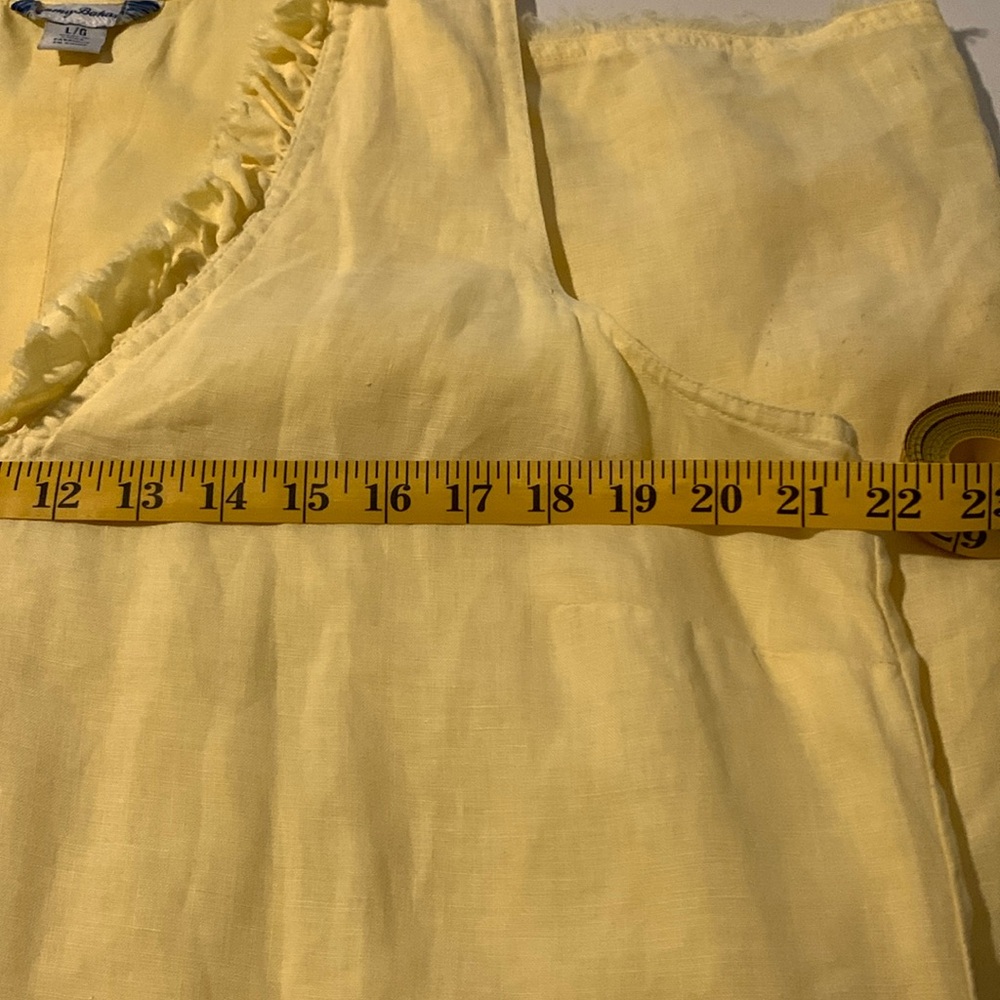 Tommy Bahama sz L Yellow Sleeveless Midi Summer Dress - Picture 6 of 8